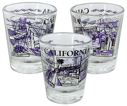 Shot Glass 5-Scenes California
