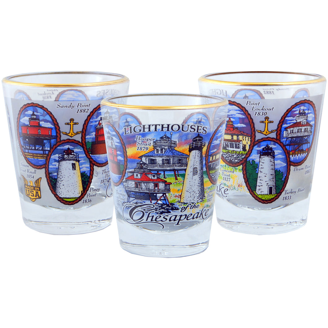 Shot Glass Lighthouses of the Chesapeake