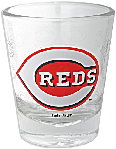 Shot Glass Satin Etch Cincinnati Reds