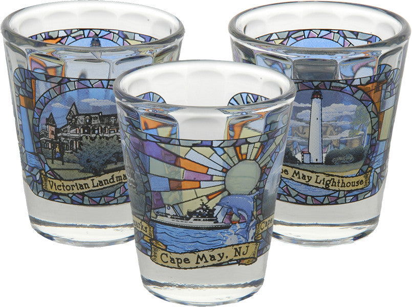 Shot Glass Optic Cape May Stained Glass