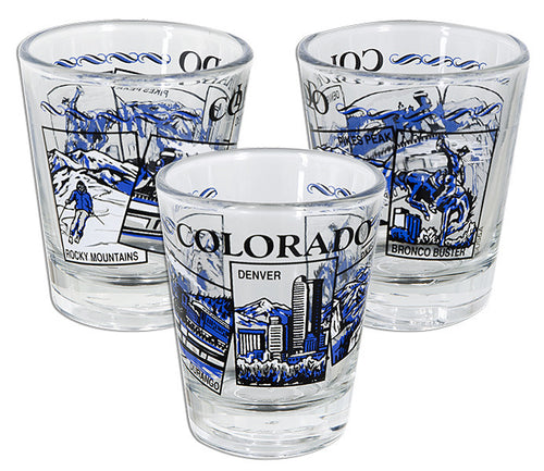 Shot Glass 5-Scenes Colorado