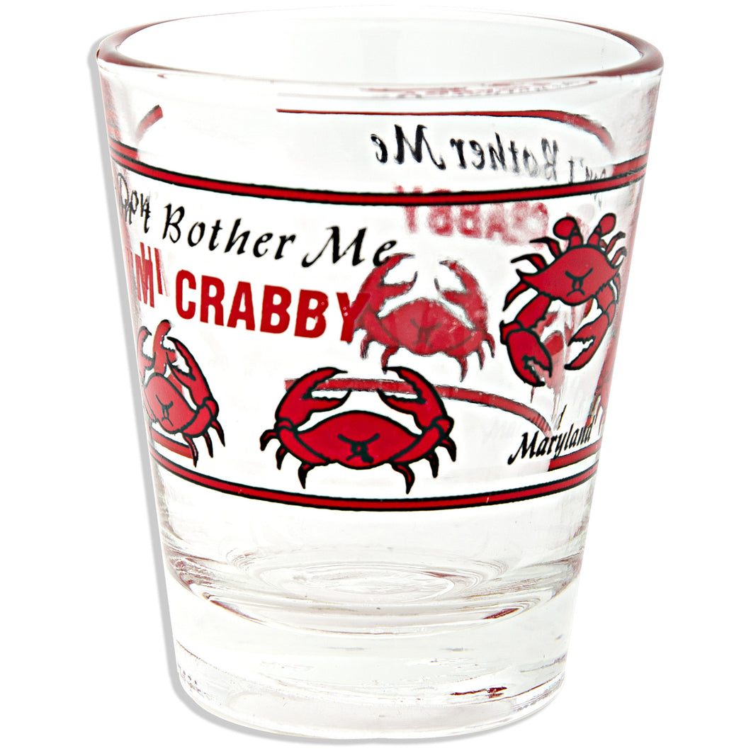 Shot Glass I'm Crabby Wrap with 5 Crabs