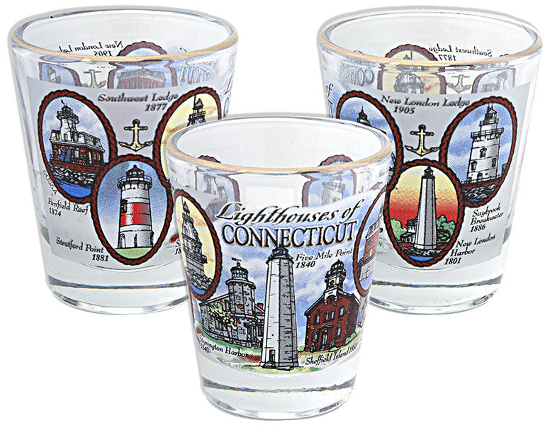 Shot Glass Lighthouses of Connecticut