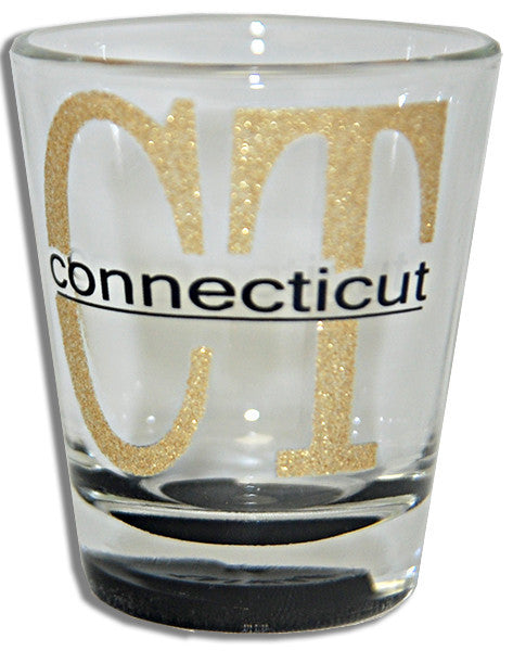 Shot Glass Glitter CT with Color Bottom