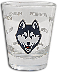 Shot Glass Satin Etch University of Connecticut