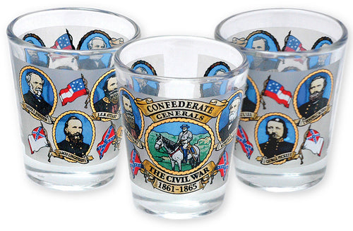 Shot Glass Civil War Confederate Generals