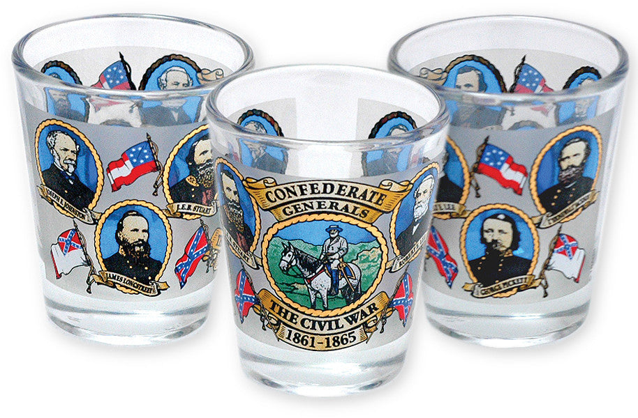 Shot Glass Civil War Confederate Generals