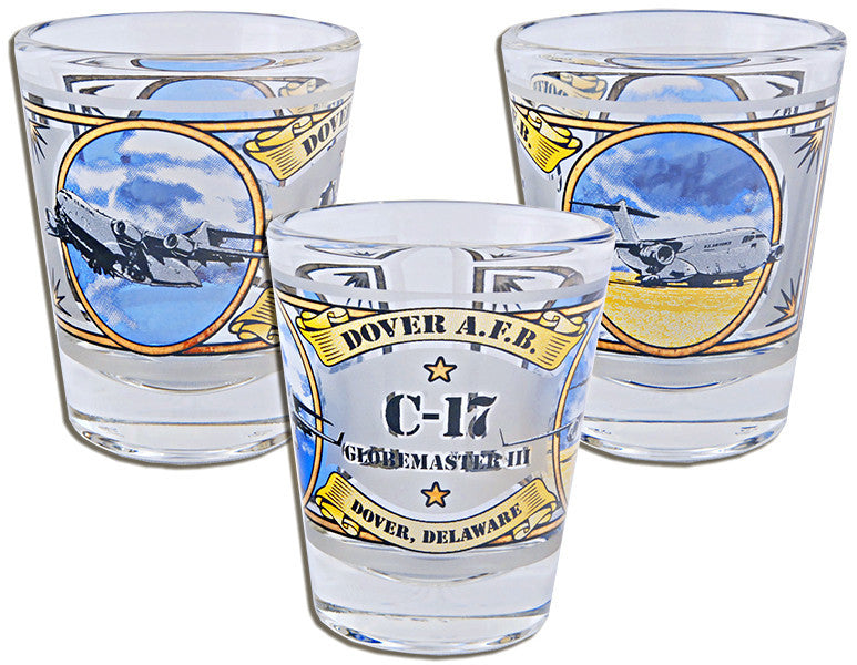 Shot Glass Frosted Dover AFB