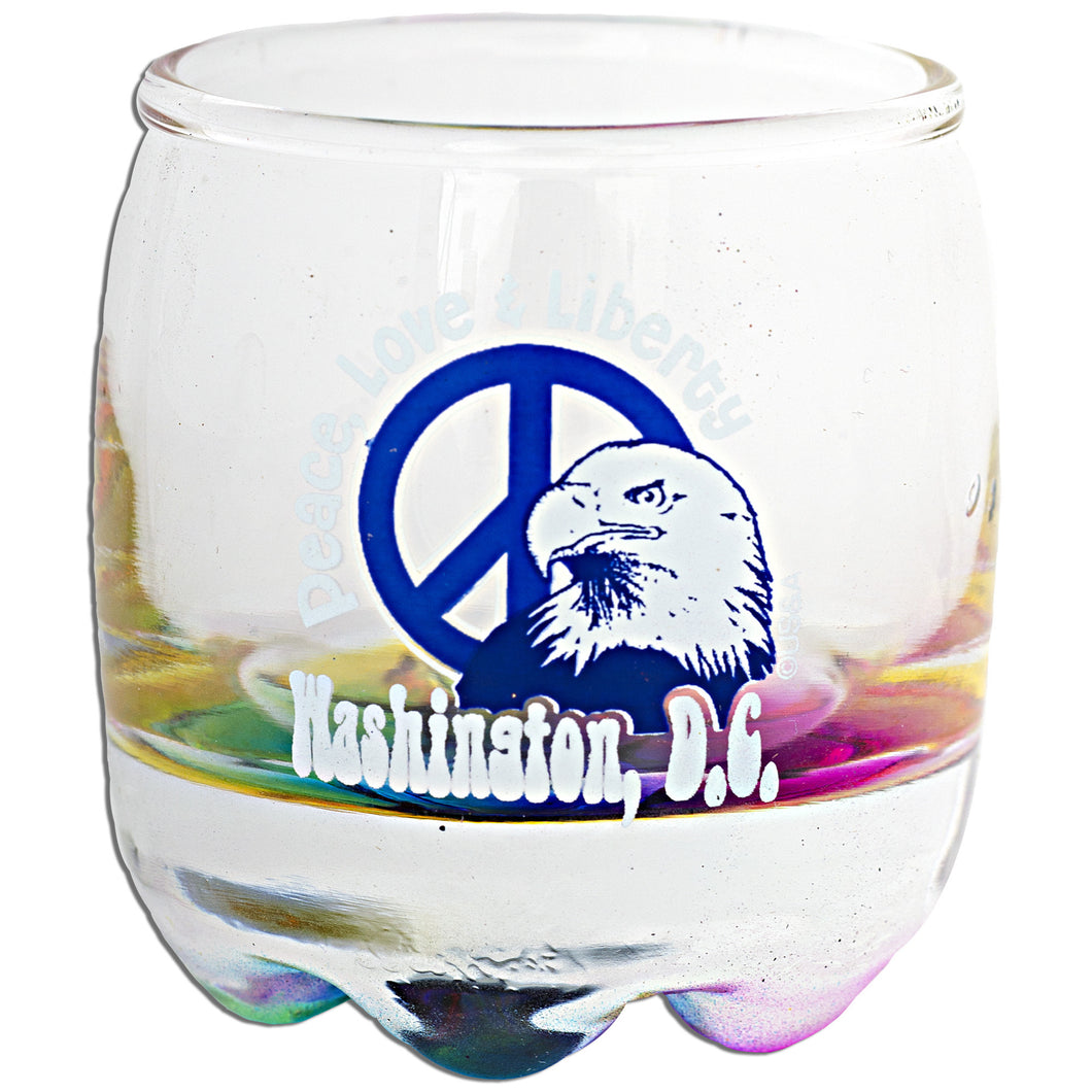 Shot Glass Round Tie Dye Washington DC