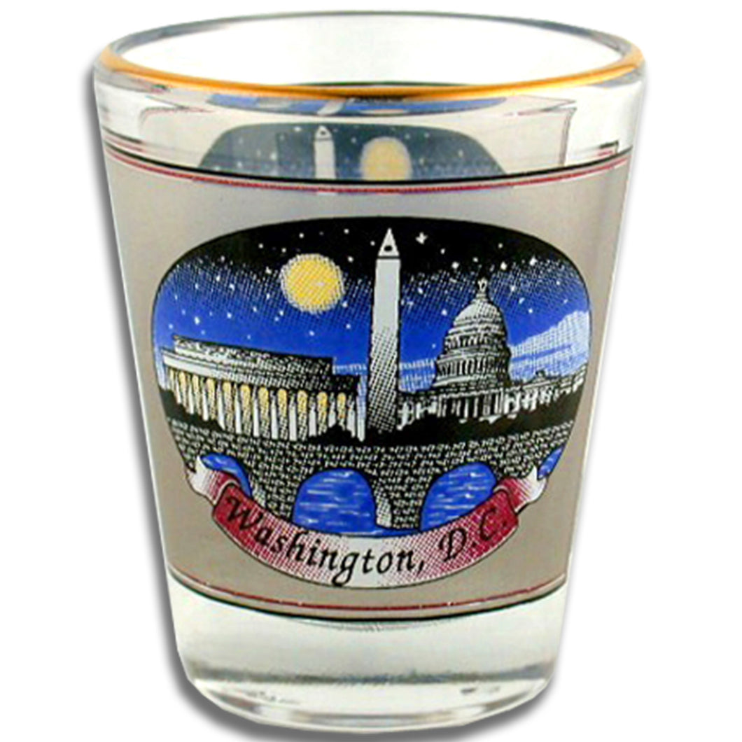 Shot Glass Purple Night Scene Washington DC