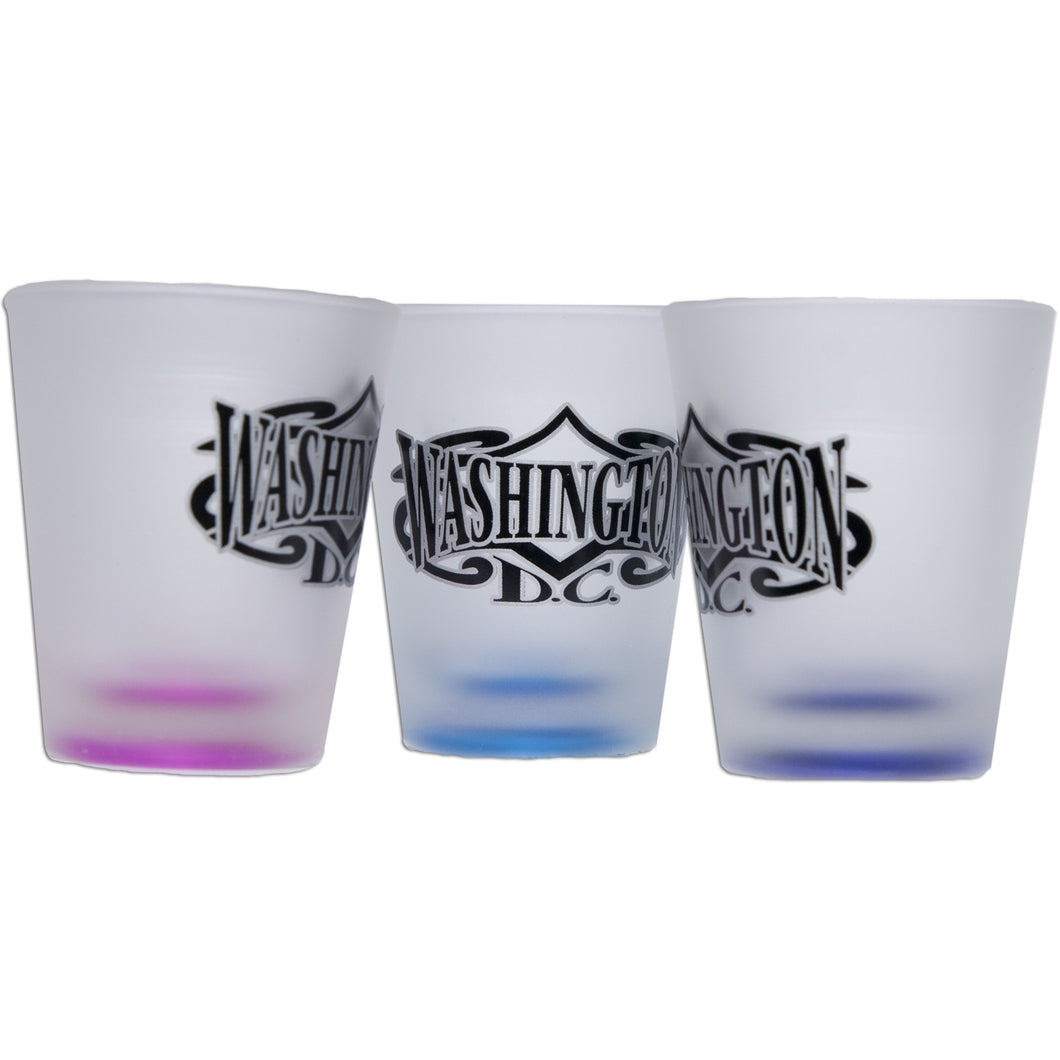 Shot Glass Frosted Tribal Washington DC