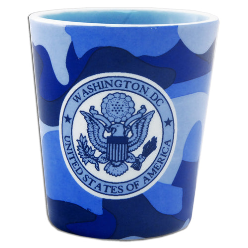 Shot Cup Blue Camo Washington DC Seal