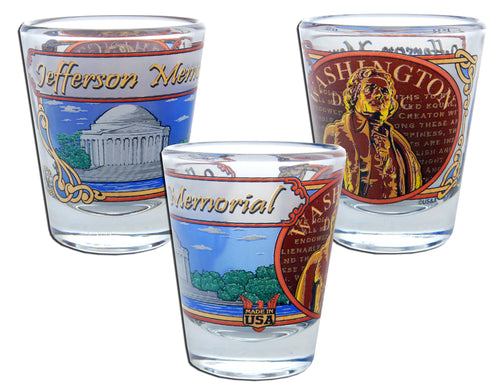 Shot Glass Jefferson Memorial Washington DC Lead Free