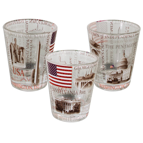 Shot Glass Clear with Glitter DC Scrabble