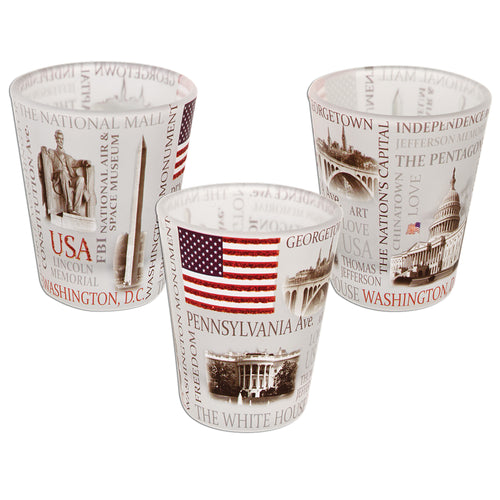 Shot Glass Frost with Glitter DC Scrabble