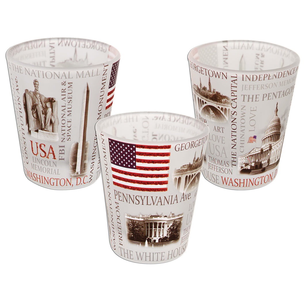 Shot Glass Frost with Glitter DC Scrabble