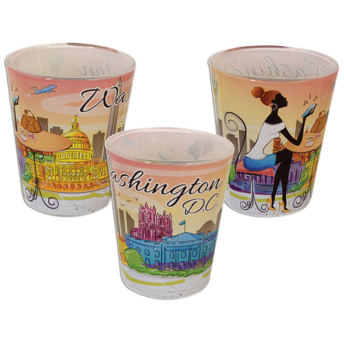 Shot Glass Watercolor Washington DC
