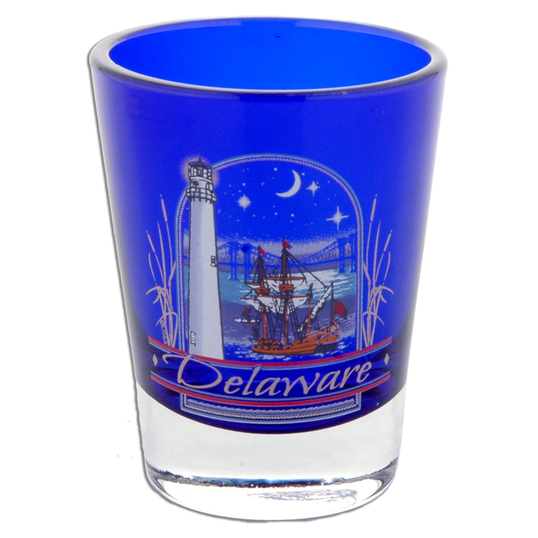 Shot Glass Cobalt Delaware at Night
