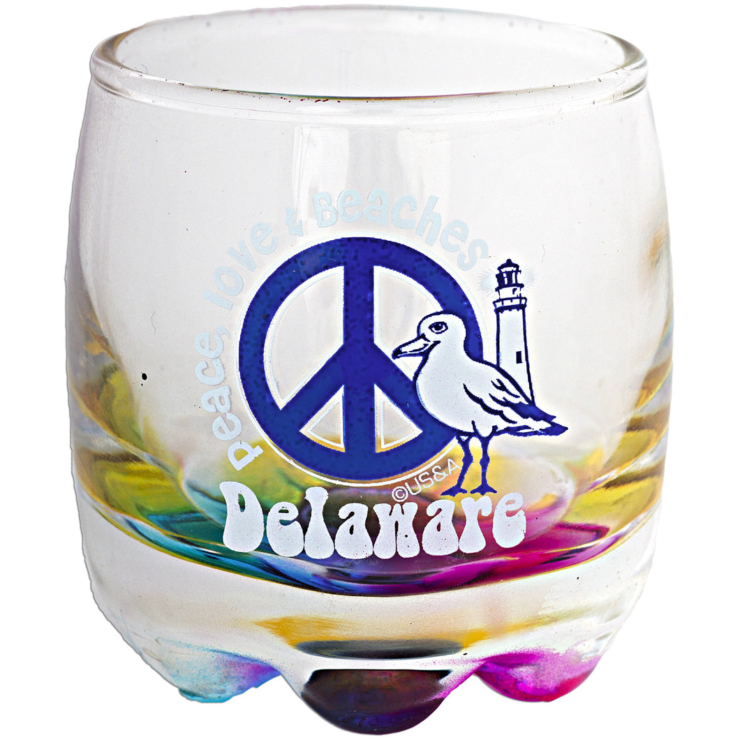 Shot Glass Round Tie Dye Delaware