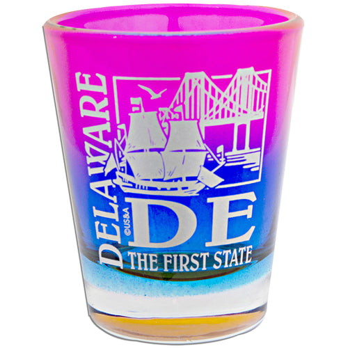 Shot Glass Rainbow Delaware DE