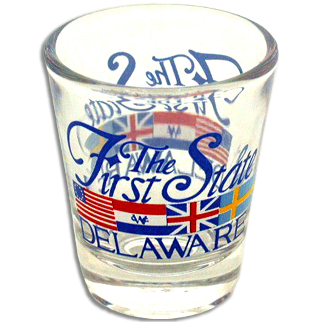 Shot Glass Flags Delaware