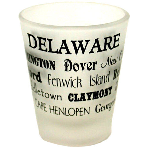 Shot Glass Frosted Cities Delaware