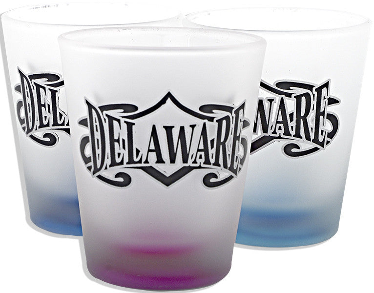 Shot Glass Frosted Tribal Delaware