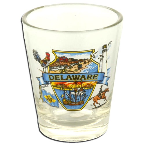 Shot Glass Montage Shield Delaware