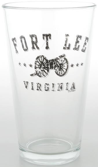 Pint Glass Fort Lee Distressed