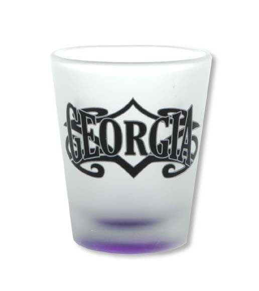 Shot Glass Frosted Tribal Georgia