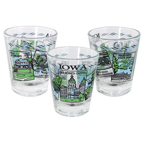 GLIA01 Shot Glass - Iowa 5 Scenes
