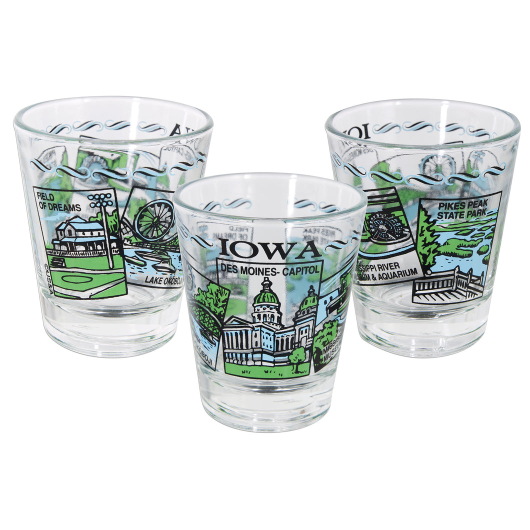 GLIA01 Shot Glass - Iowa 5 Scenes