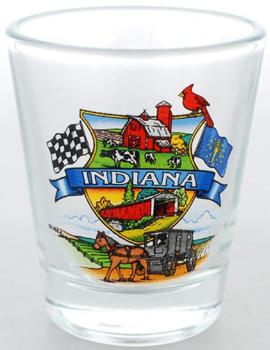 Shot Glass Clear Indiana Montage