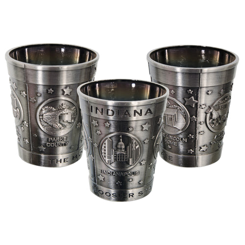 GLIN09 Pewter Shot Cup - Indiana