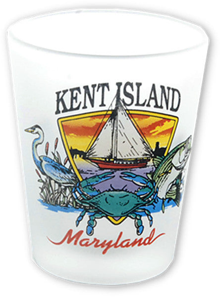 Shot Glass Kent Island Bay Scene