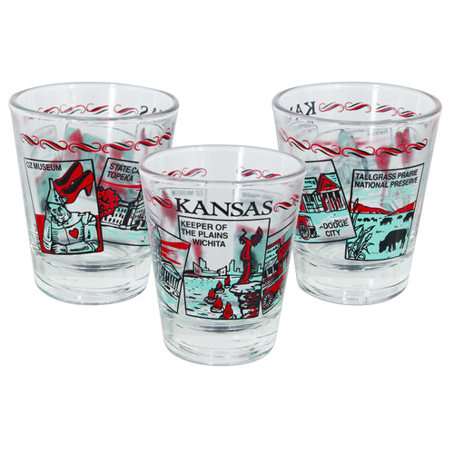 GLKS01 Shot Glass - Kansas 5 Scenes