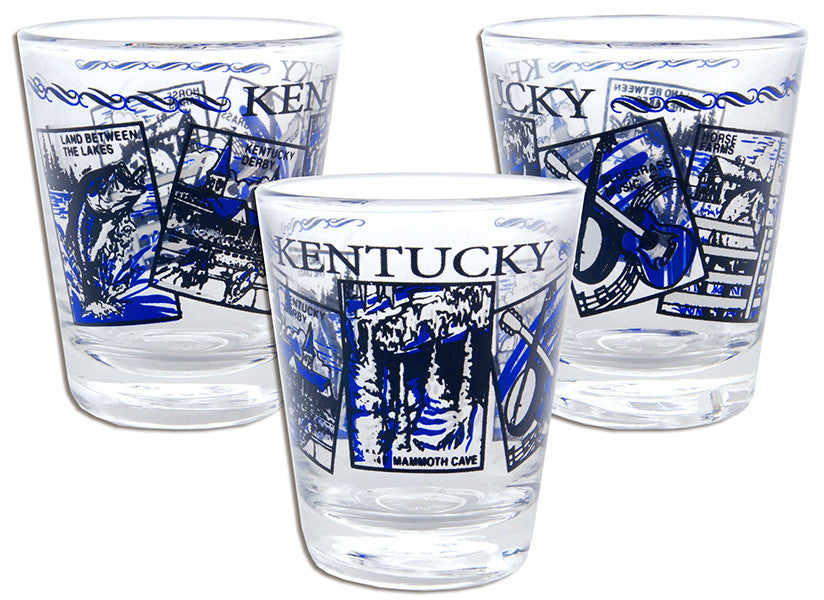 Shot Glass 5-Scenes Kentucky