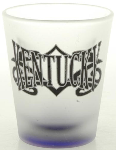 Shot Glass Frosted Tribal Kentucky