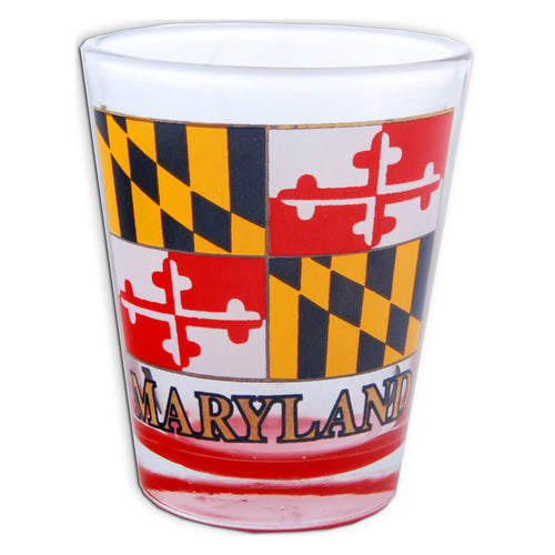 Shot Glass Maryland Flag