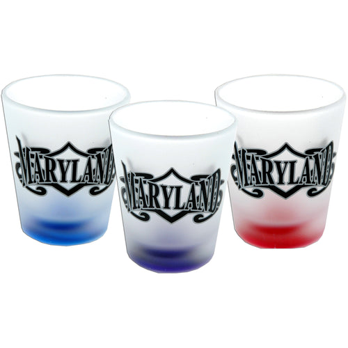 Shot Glass Frosted Tribal Maryland
