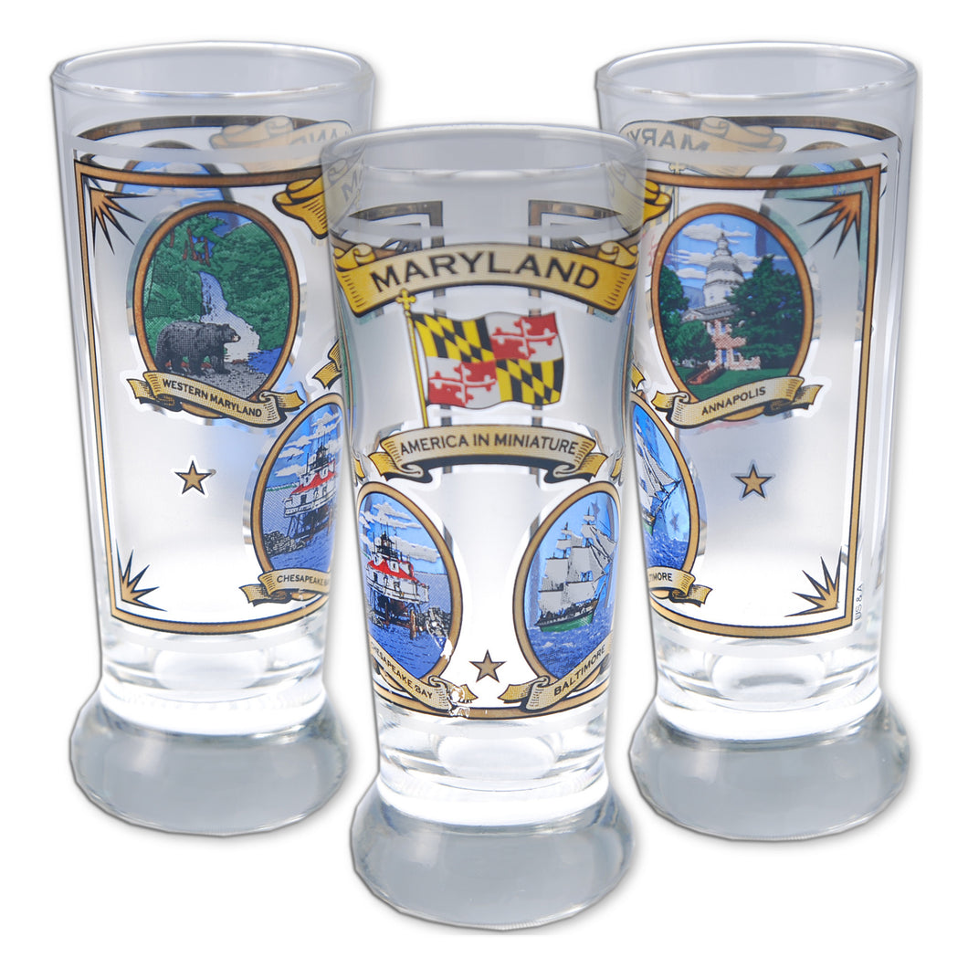Mini Pilsner Maryland Ovals with Gold