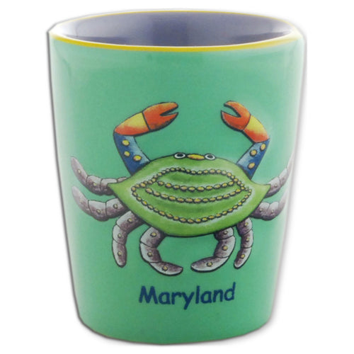 Shot Glass Raised Crab Maryland