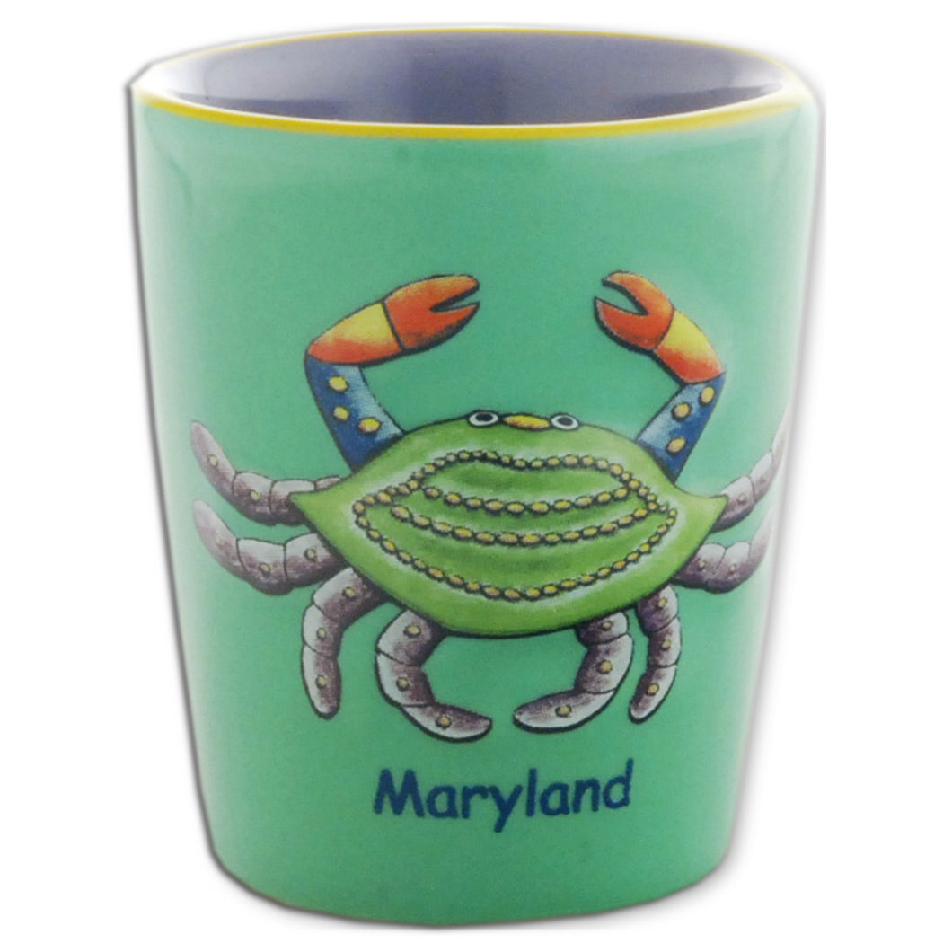 Shot Glass Raised Crab Maryland