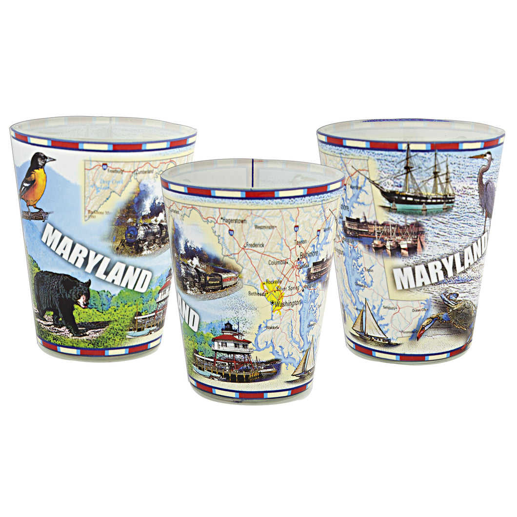 Shot Glass Wrap Map Maryland