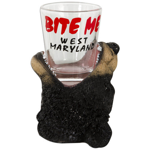 Shot Glass 3D Bear Bite Me Maryland