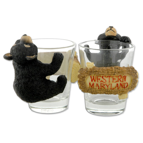 Shot Glass 3D Bear Cub Western Maryland