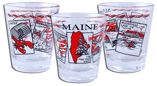 Shot Glass 5-Scenes Maine