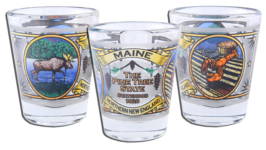 Shot Glass Frosted Maine Lobster Moose