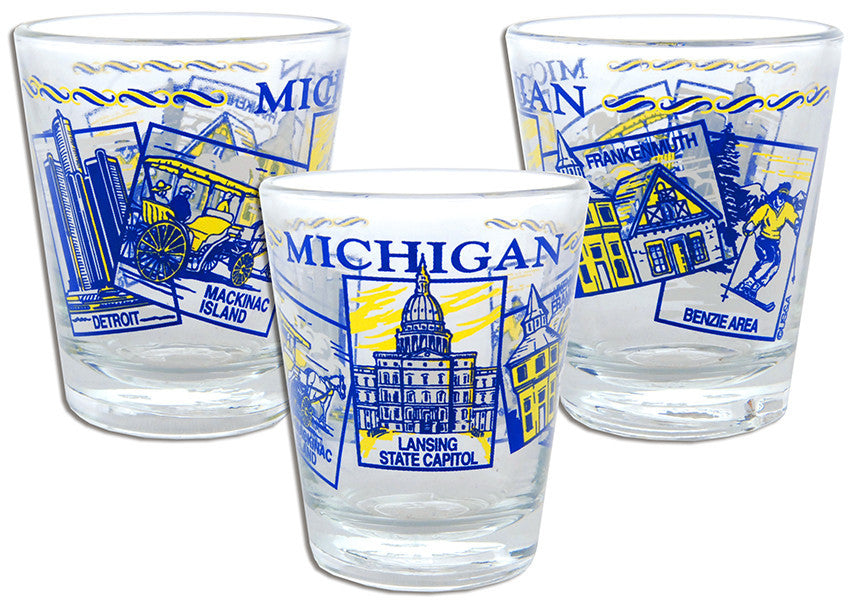 Shot Glass 5-Scenes Michigan