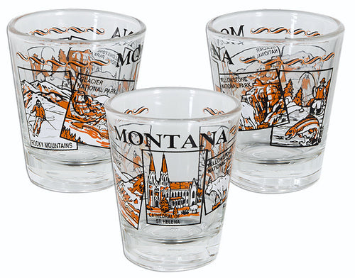 Shot Glass 5-Scenes Montana